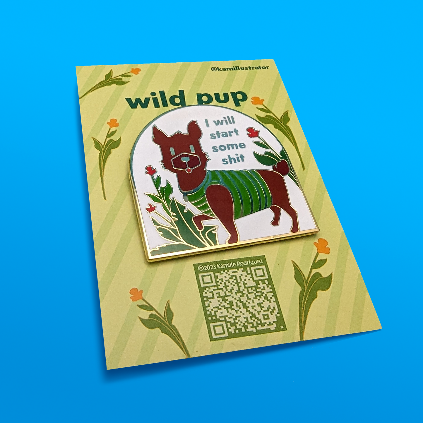 Wild Pup Enamel Pin